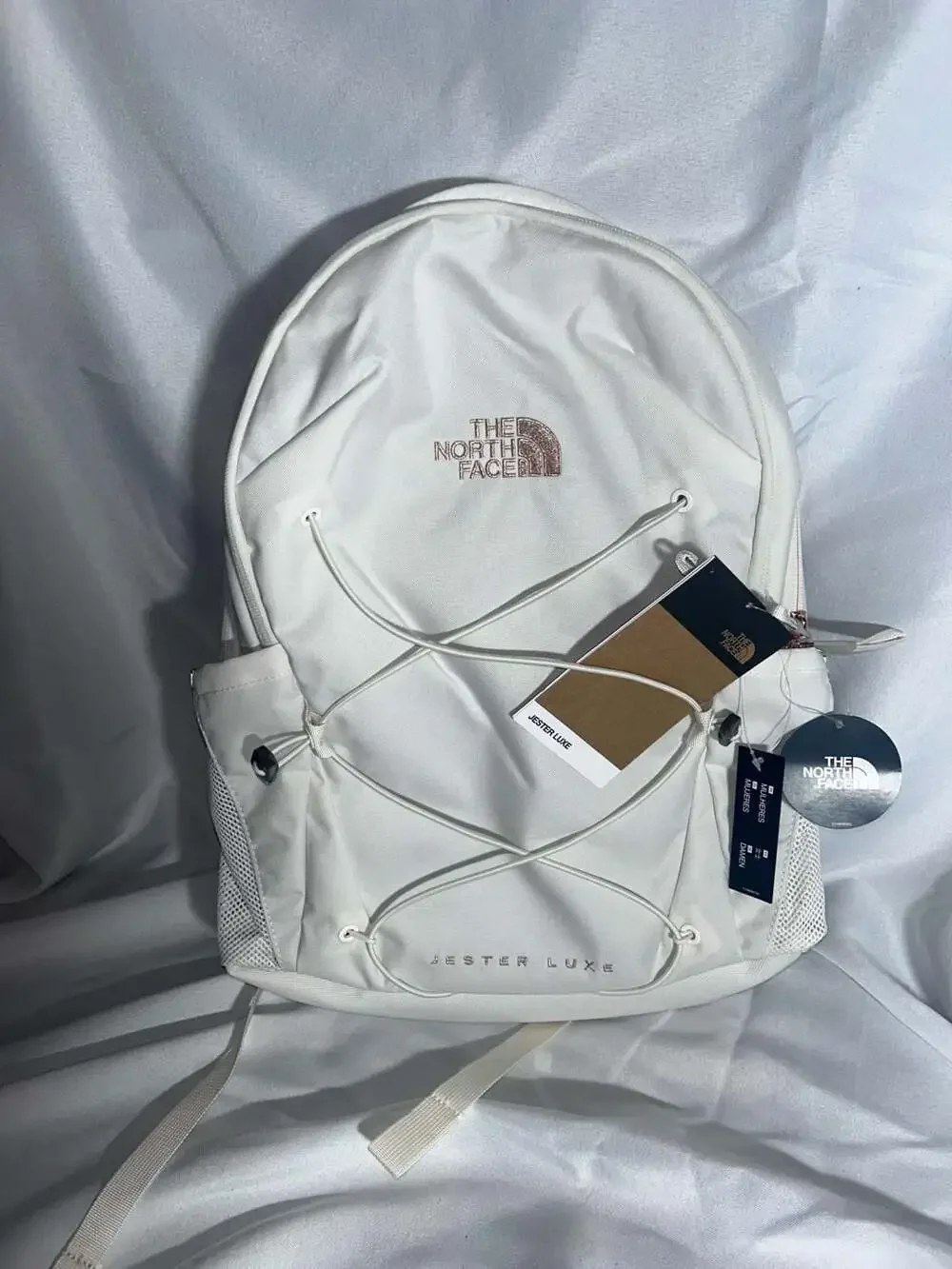 New The North Face Women's Jester Luxe Backpack 27L Gardenia White